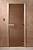Дверь "Банная ночь" (бронза матовая) 180х70, 8 мм, 3 петли, коробка осина